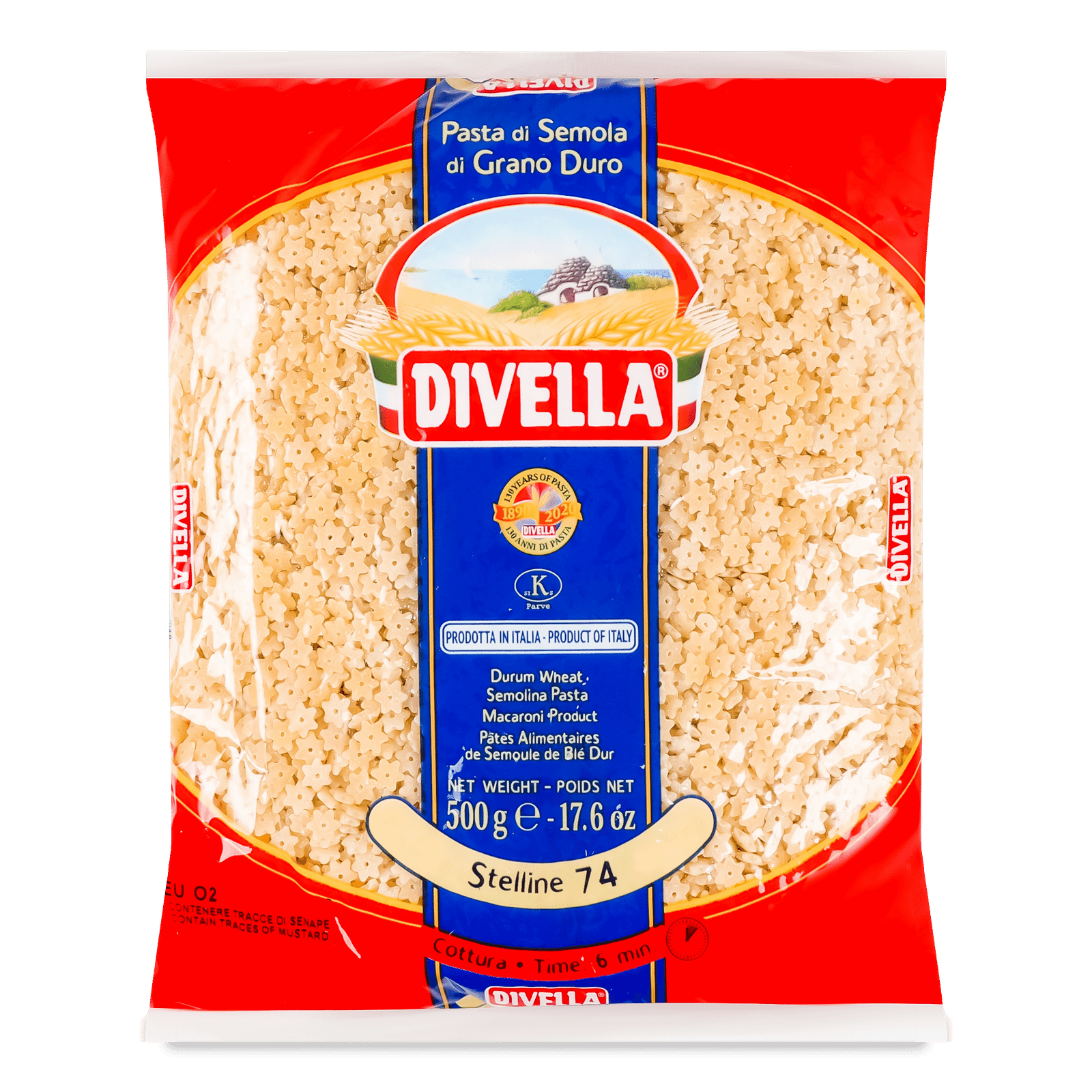 Макаронні вироби Divella «Зірочки супові» - 1
