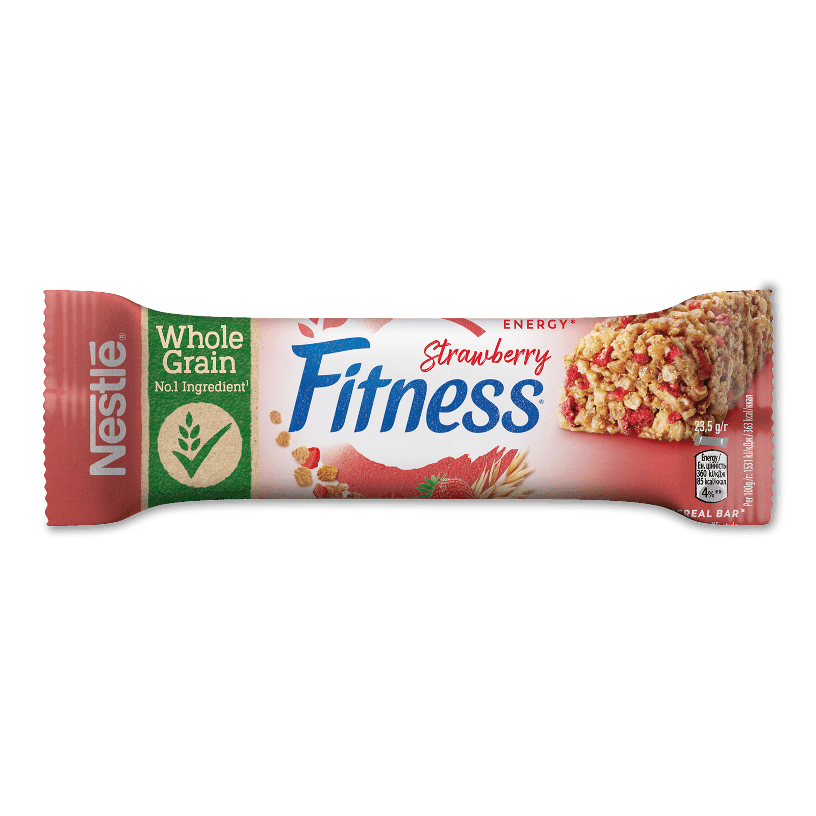 Батончик Nestle Fitness з цільними злаками та полуницею - 1