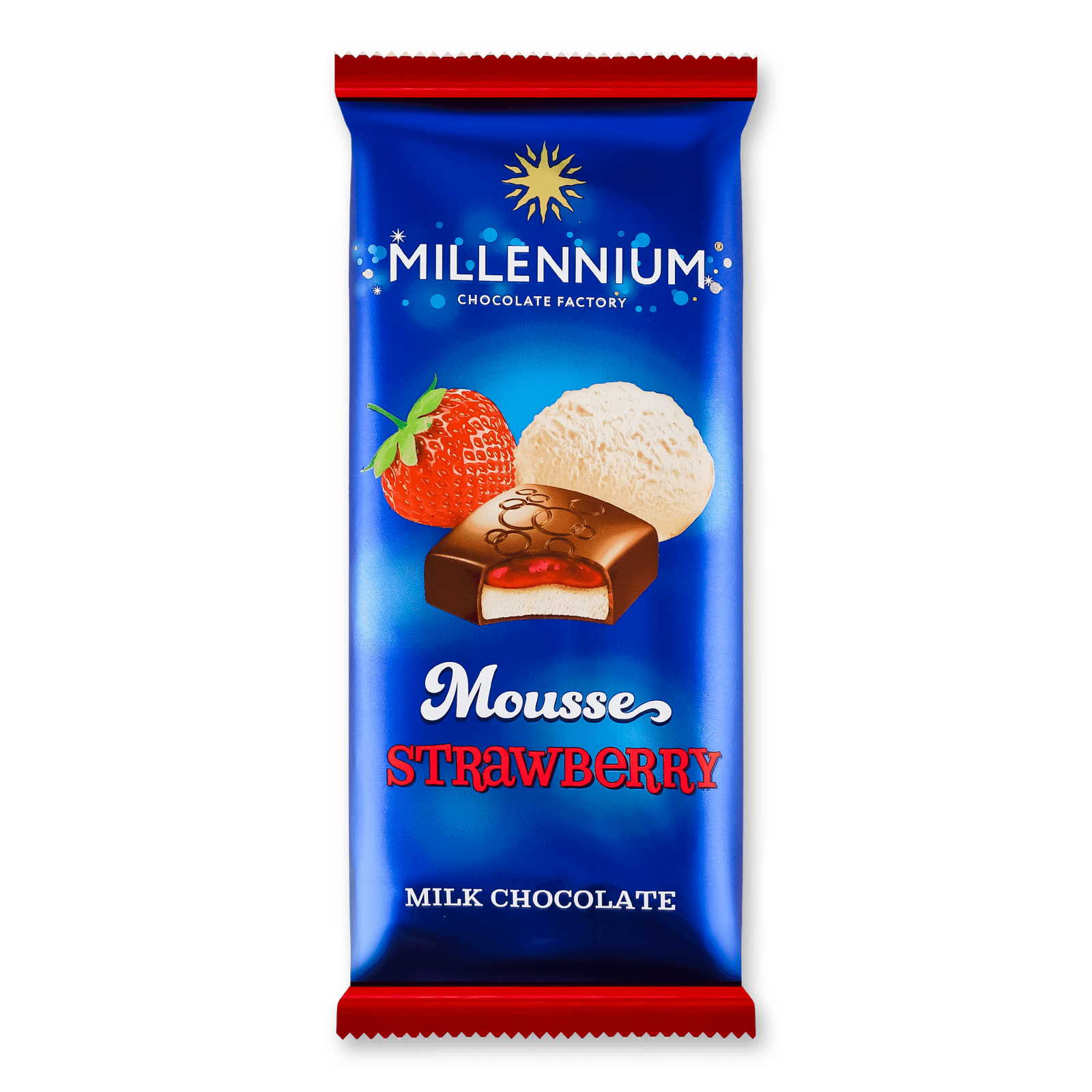 Шоколад молочний Millennium мус та полуниця - 1