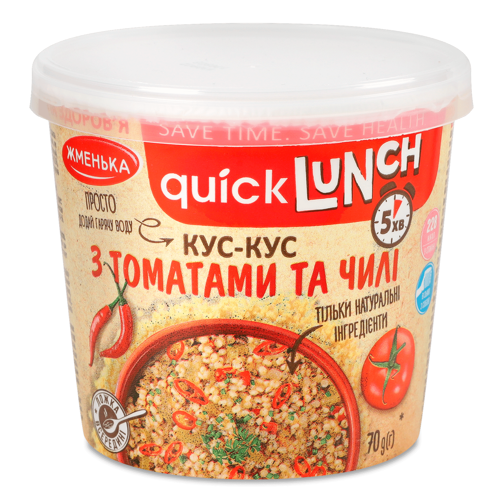 Кус-кус «Жменька» Quick Lunch з томатами та чилі - 1