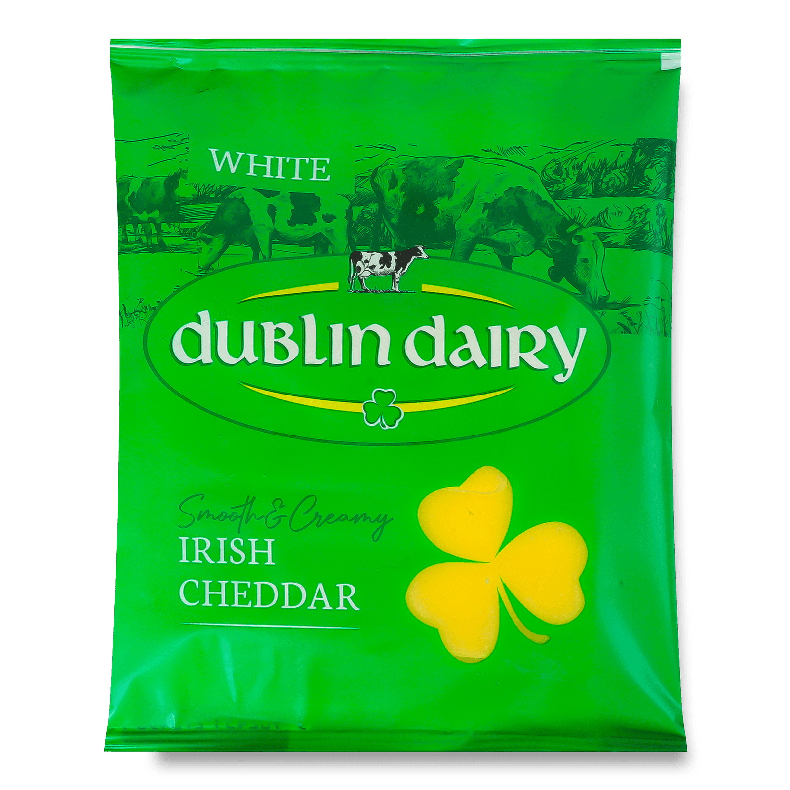 Сир з коров'ячого молока Dublin Dairy Чеддер білий 48% нарізаний - 1