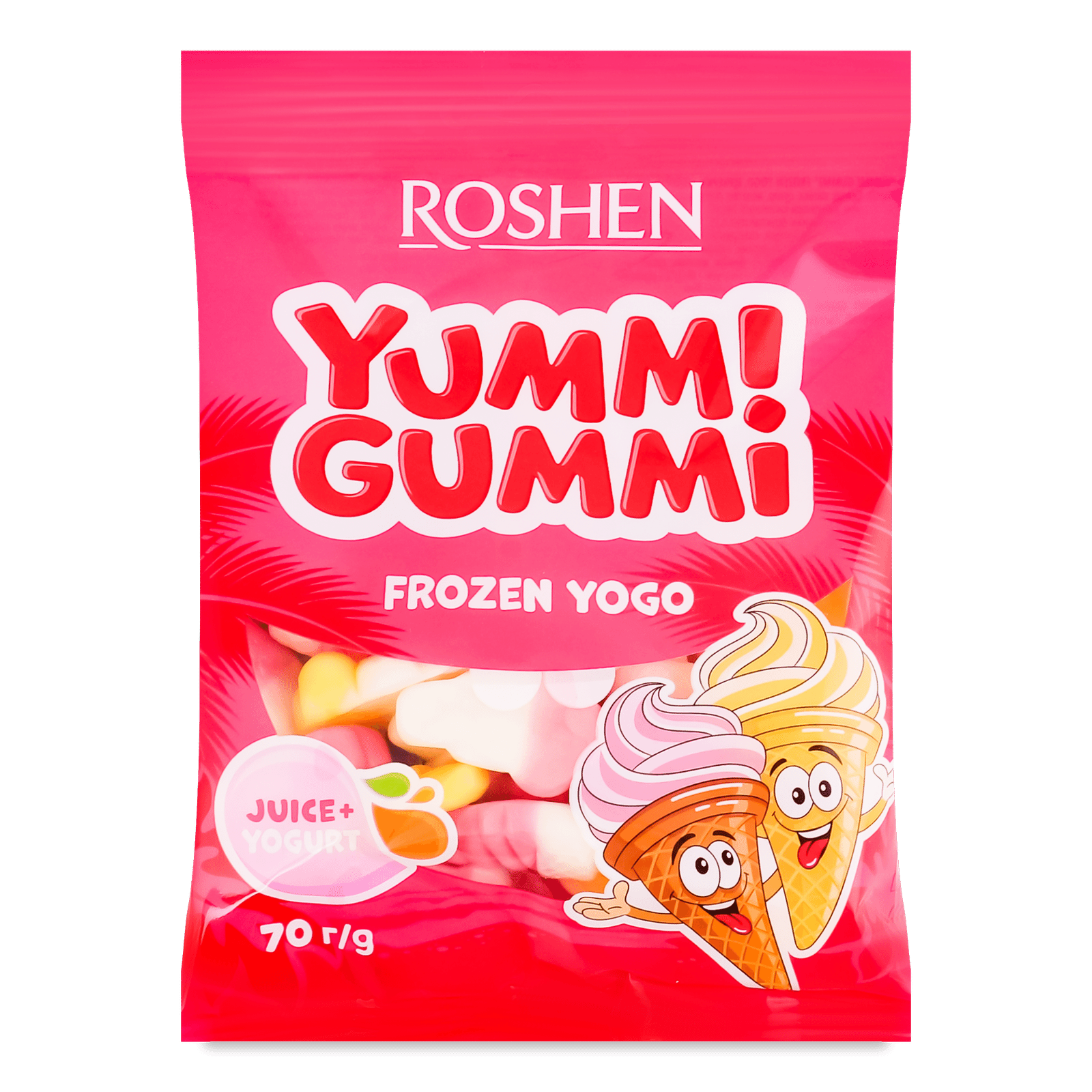 Цукерки Roshen Yummi Gummi Frozen Yogo желейні - 1