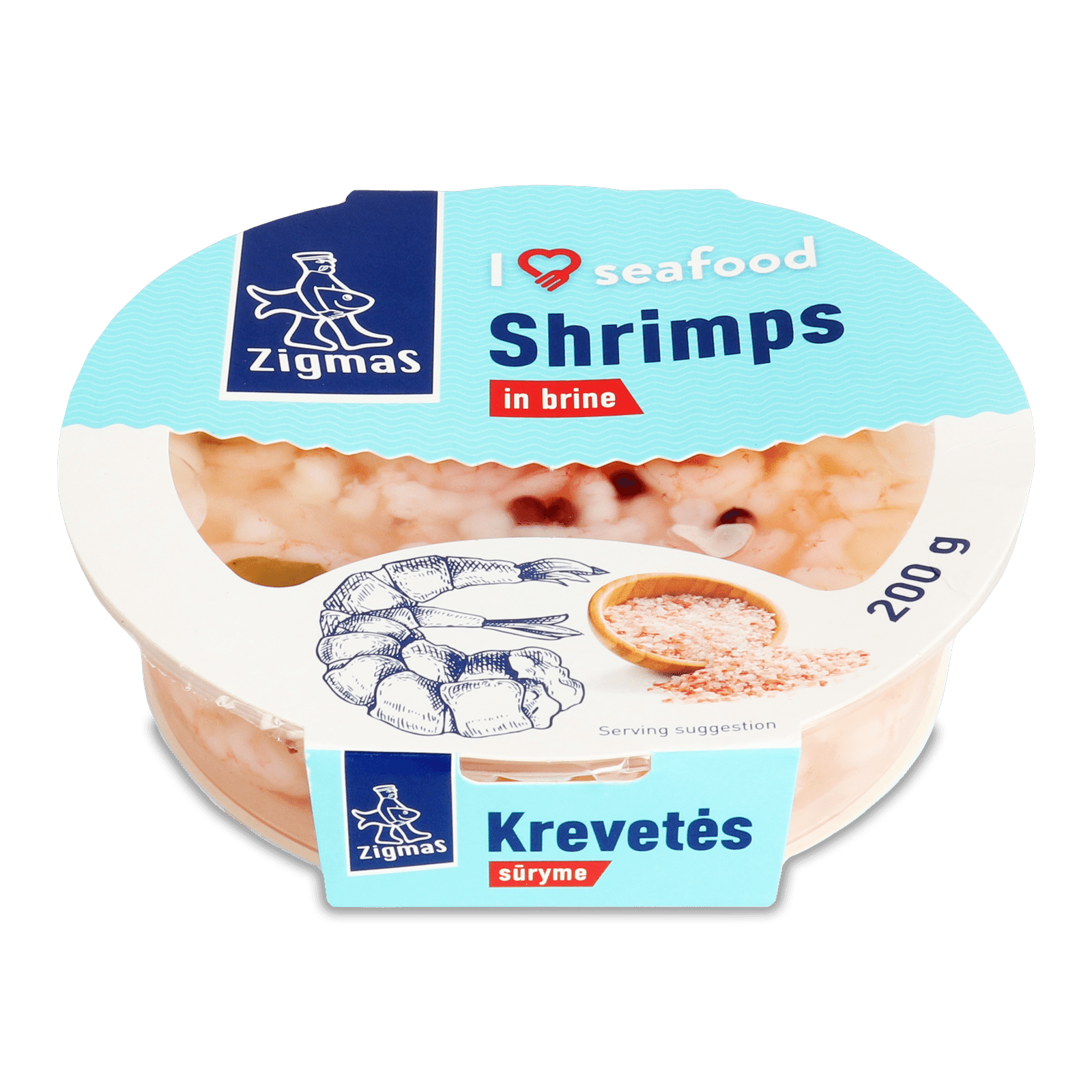 Креветки Zigmas I love seafood у розсолі - 1