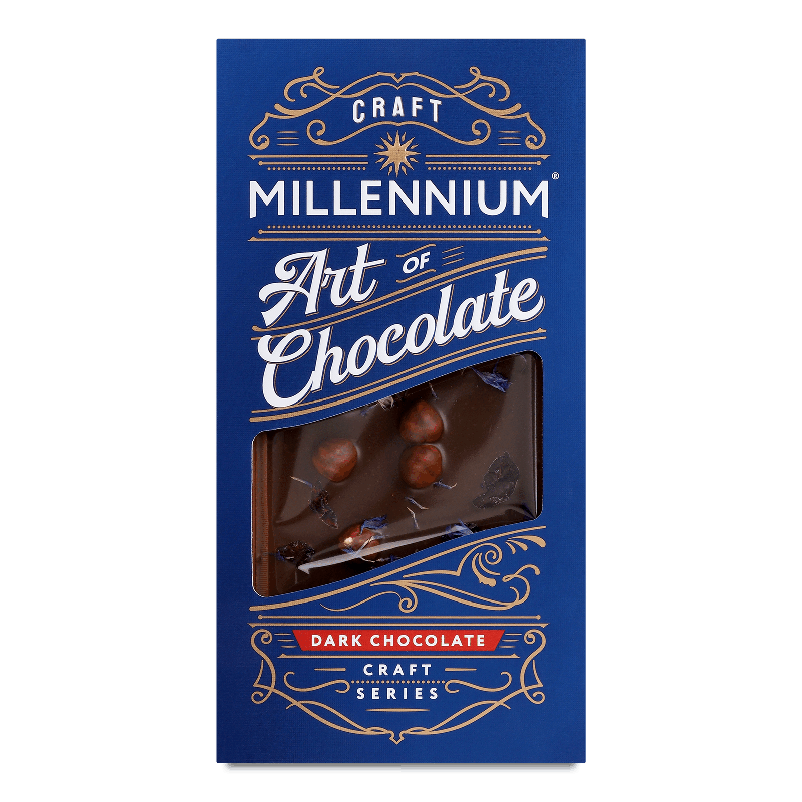 Шоколад чорний Millennium Craft Series фундук-журавлина-волошка - 1