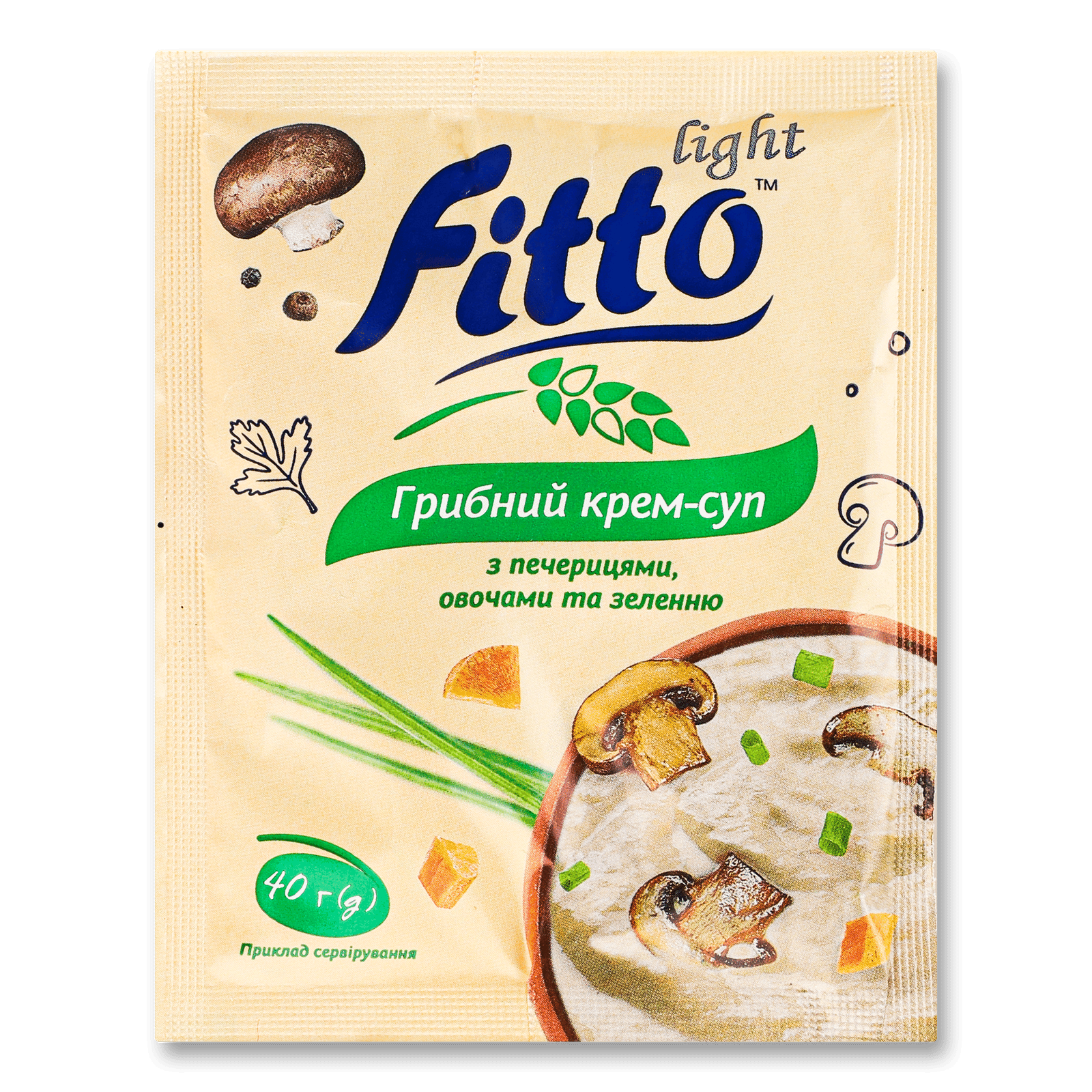 Крем-суп Fitto light грибний з овочами - 1