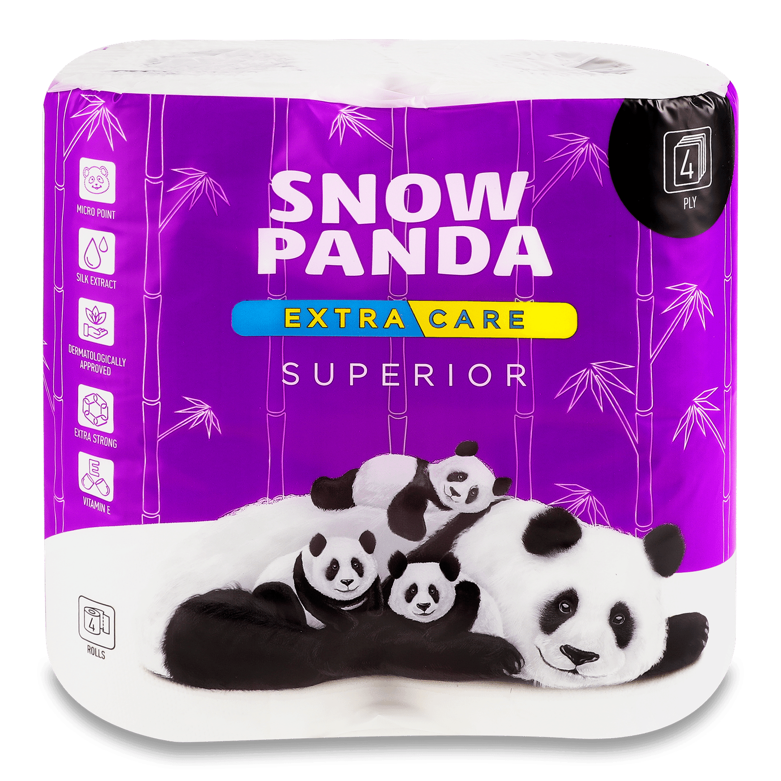 Папір туалетний «Сніжна панда» Extra Care Superior - 1