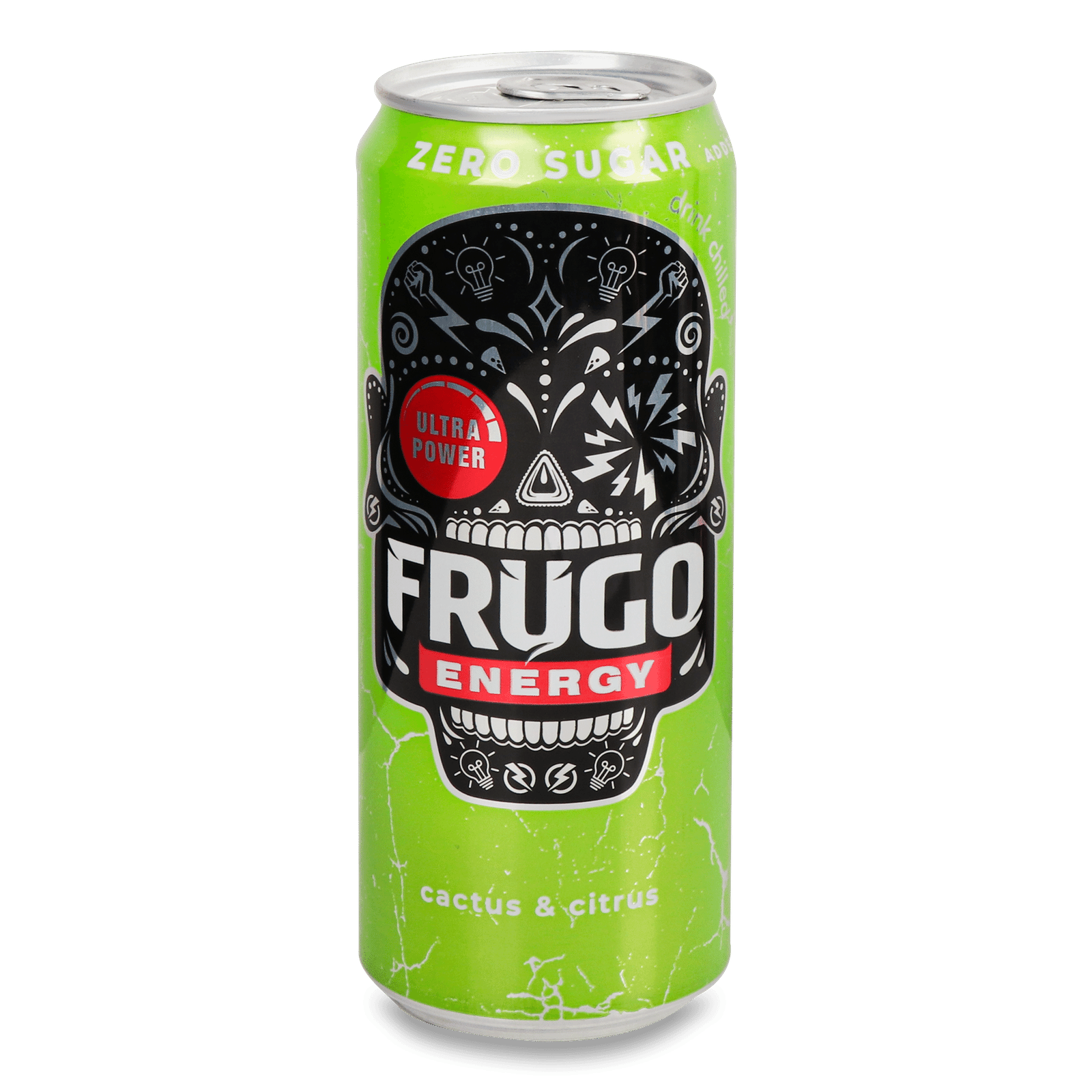 Напій енергетичний Frugo Wild Punch Green безалкогольний з/б - 1