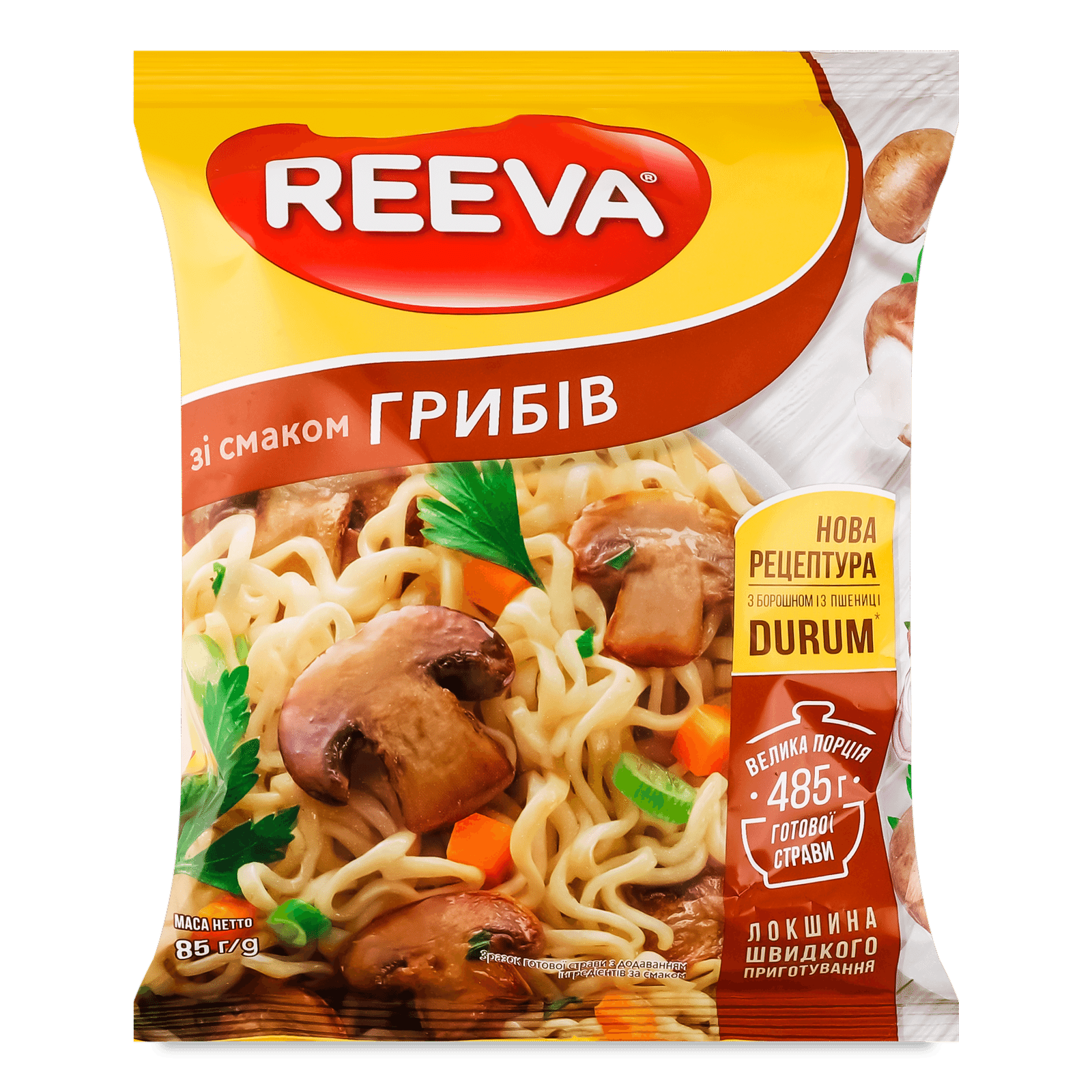 Локшина швидкого приготування Reeva зі смаком грибів - 1