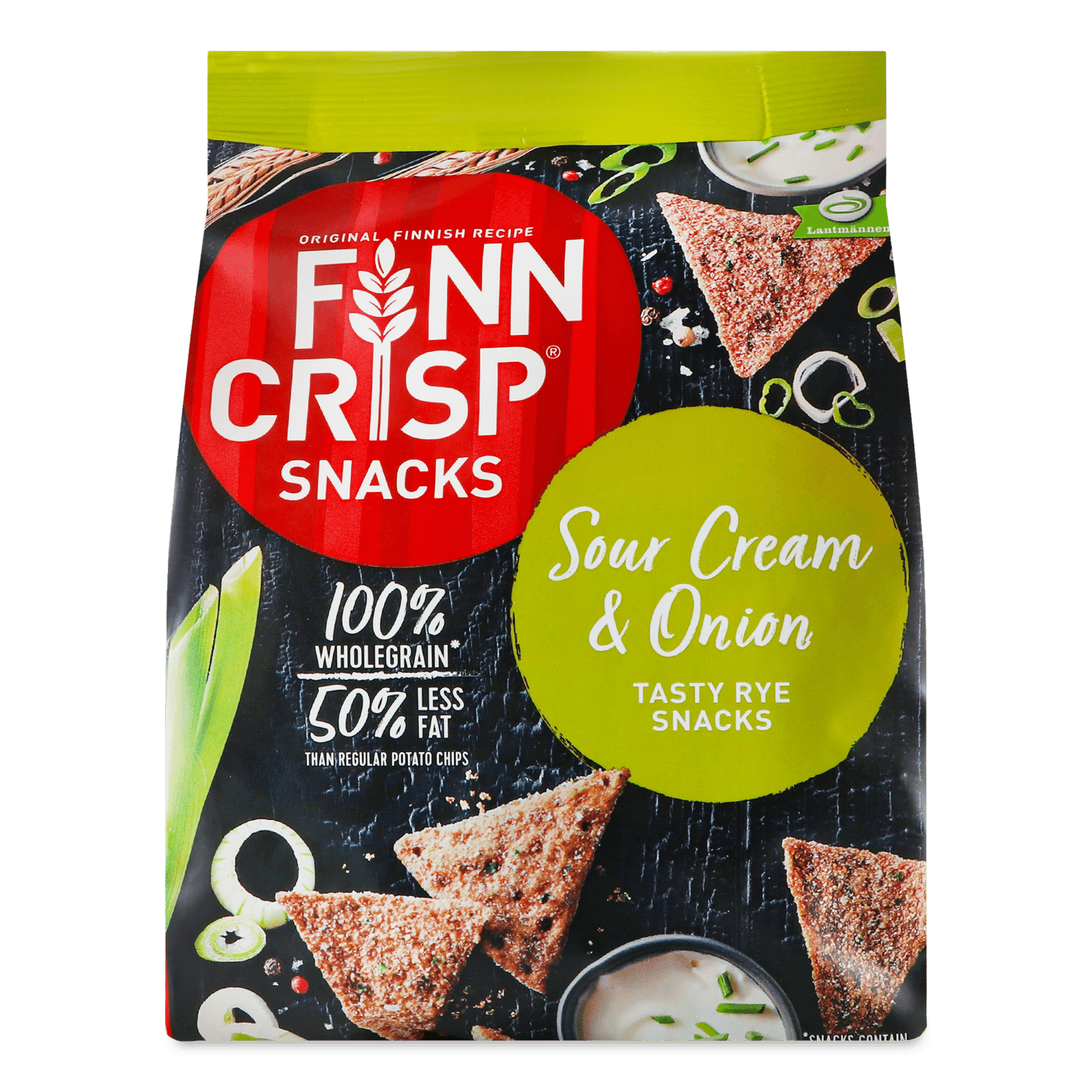 Хлібці Finn Crisp Sour Cream&Onion цільнозернові - 1