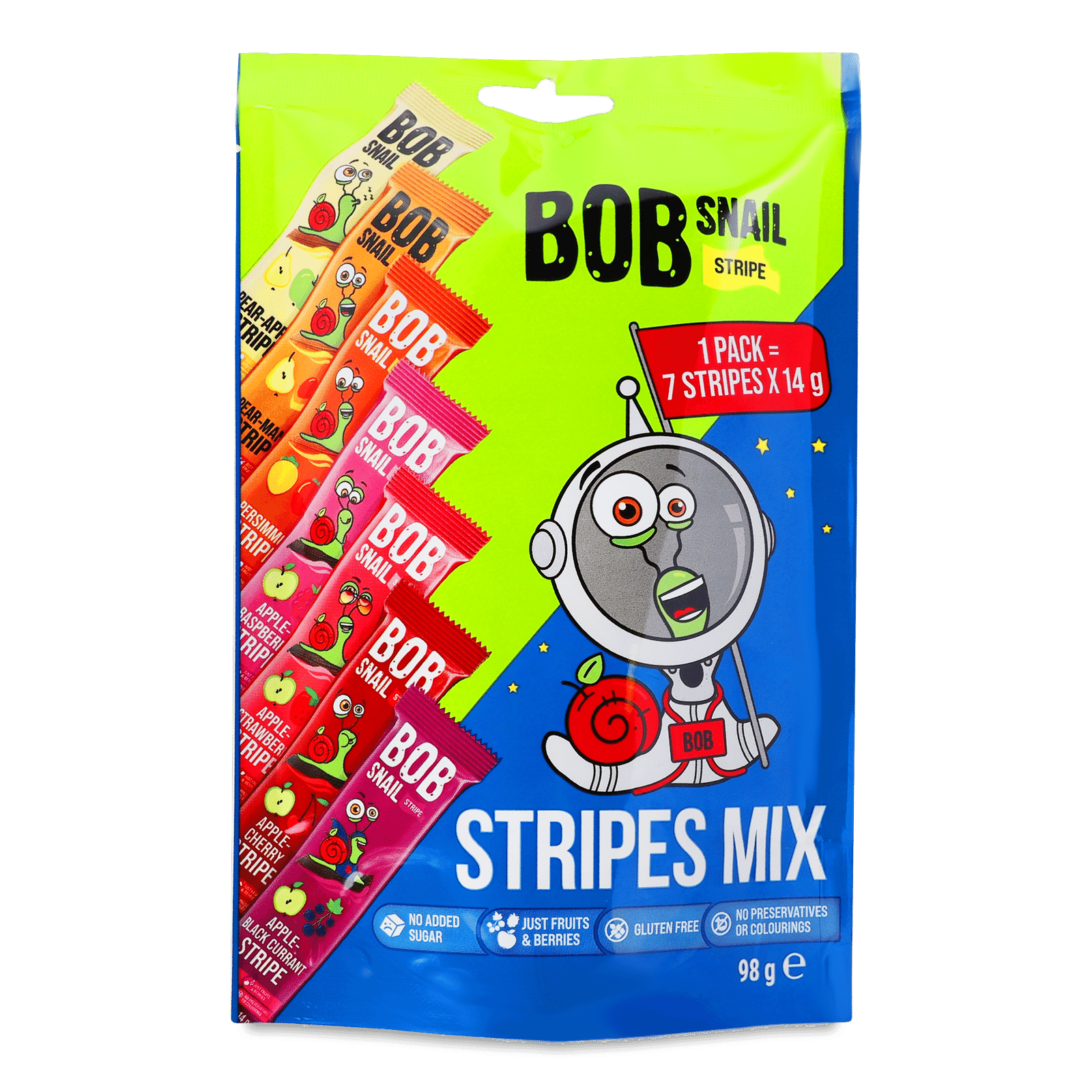 Цукерки Bob Snail Stripes фруктово-ягідні асорті - 1