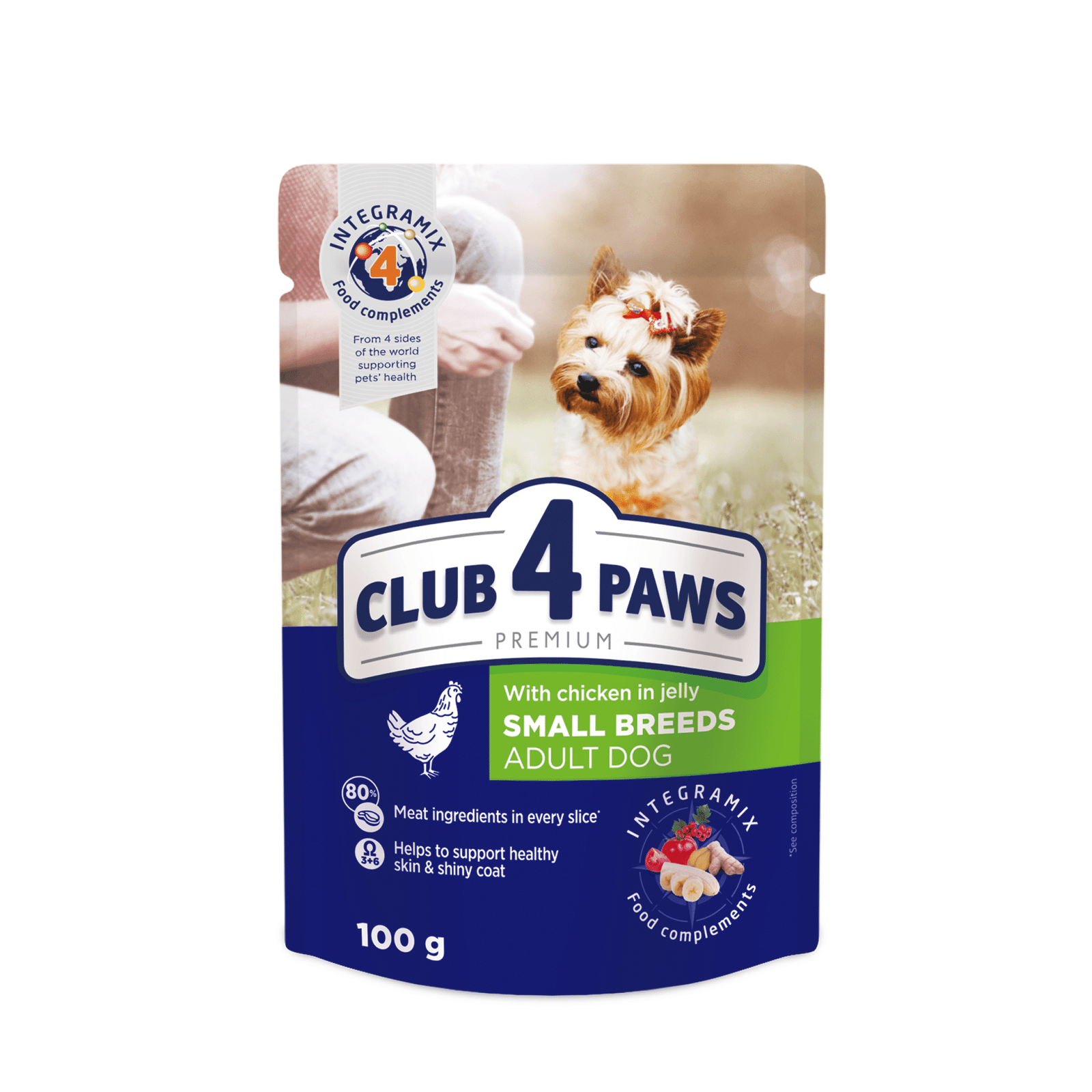 Корм для собак малих порід Club 4 Paws з куркою в желе - 1