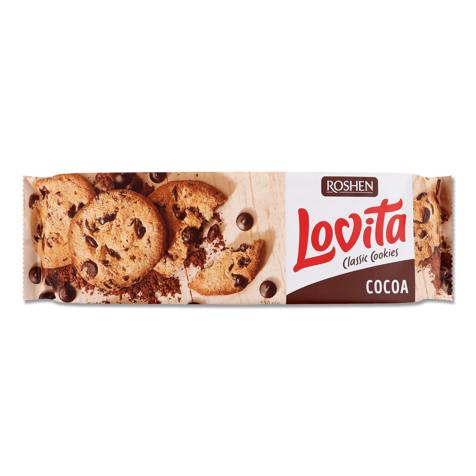 Печиво Roshen Lovita Classic Cookies зі шматочками глазурі - 1