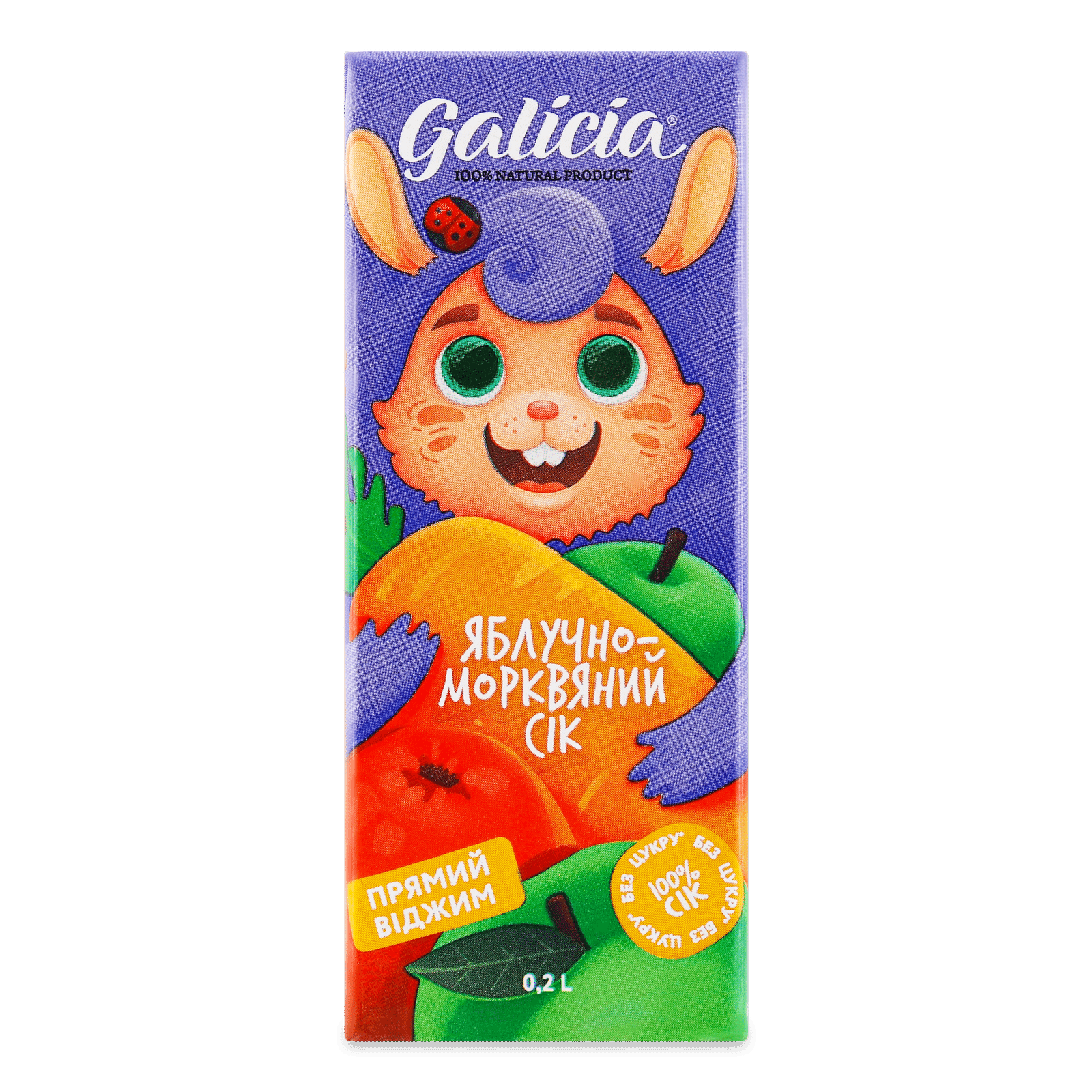 Сік Galicia яблучно-морквяний - 1