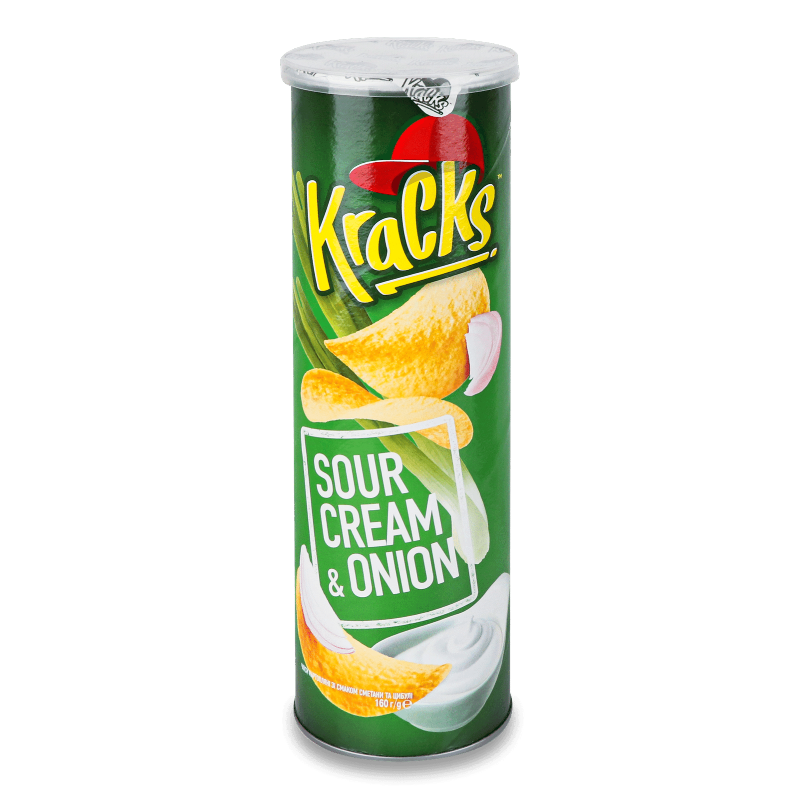 Чипси Kracks картопляні зі смаком сметани-цибулі - 1
