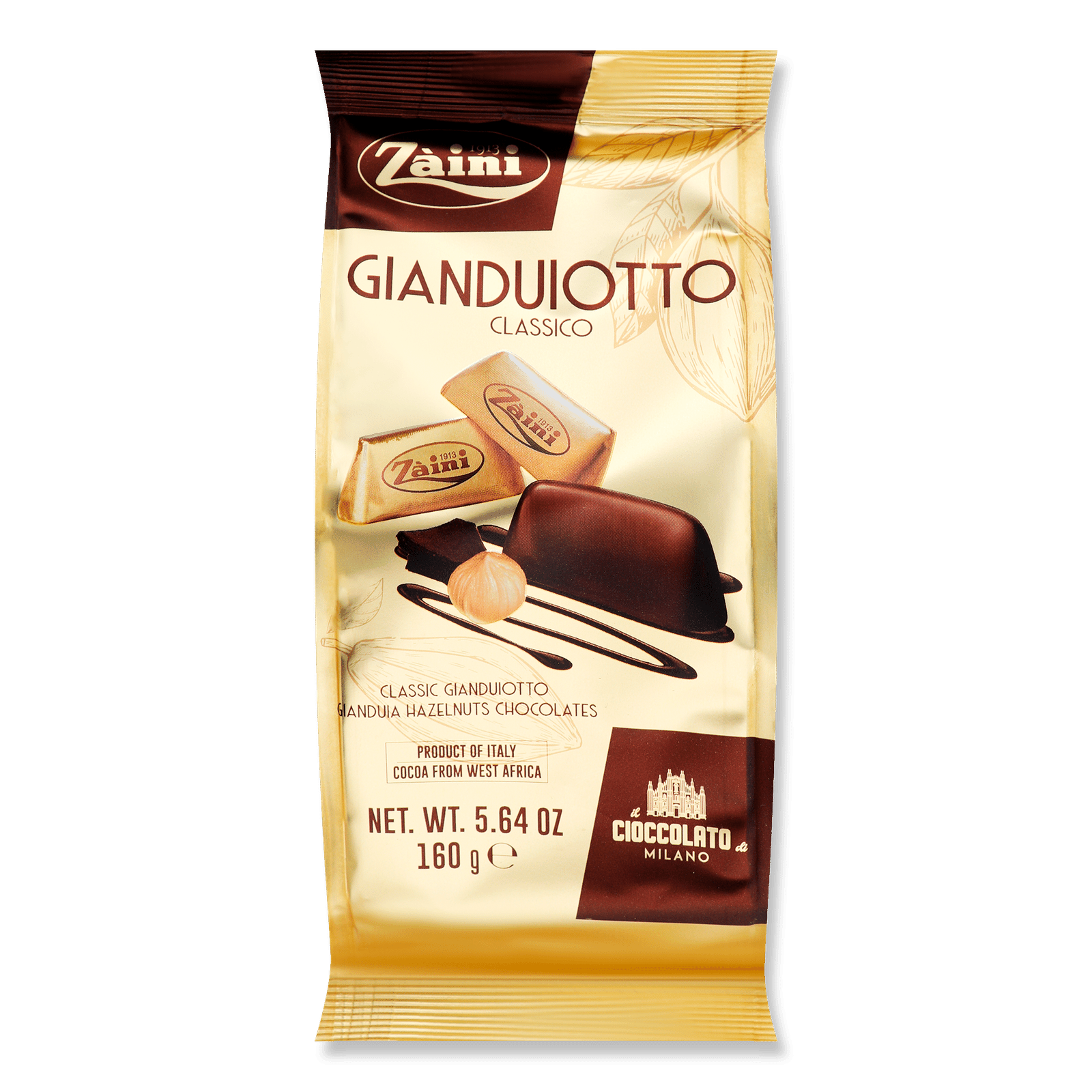 Цукерки Zaini Gianduiotti з фундуком шоколадні - 1