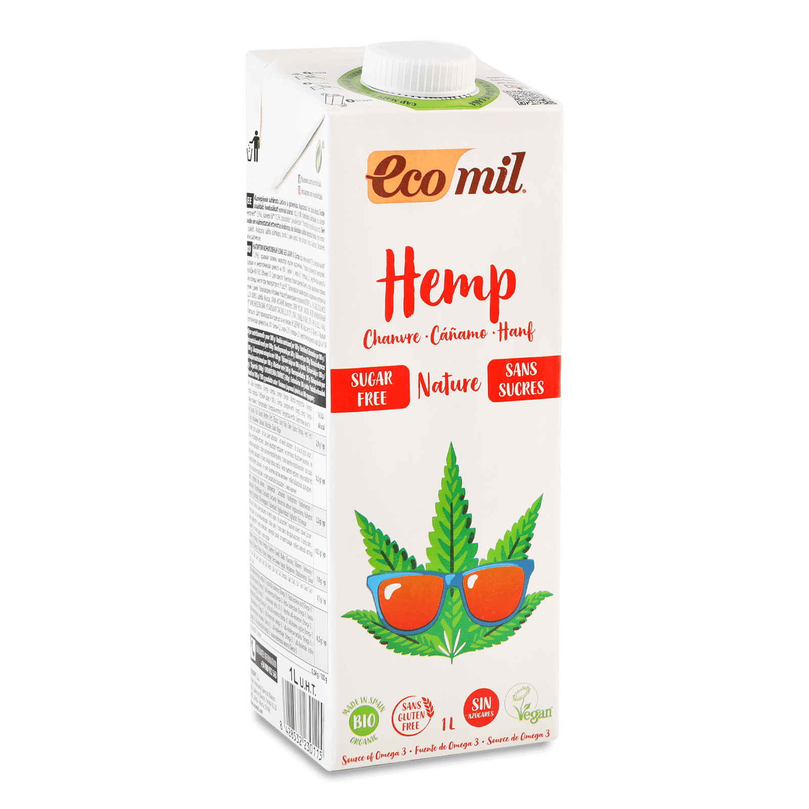 Напій Ecomil з конопель без цукру органічний - 1