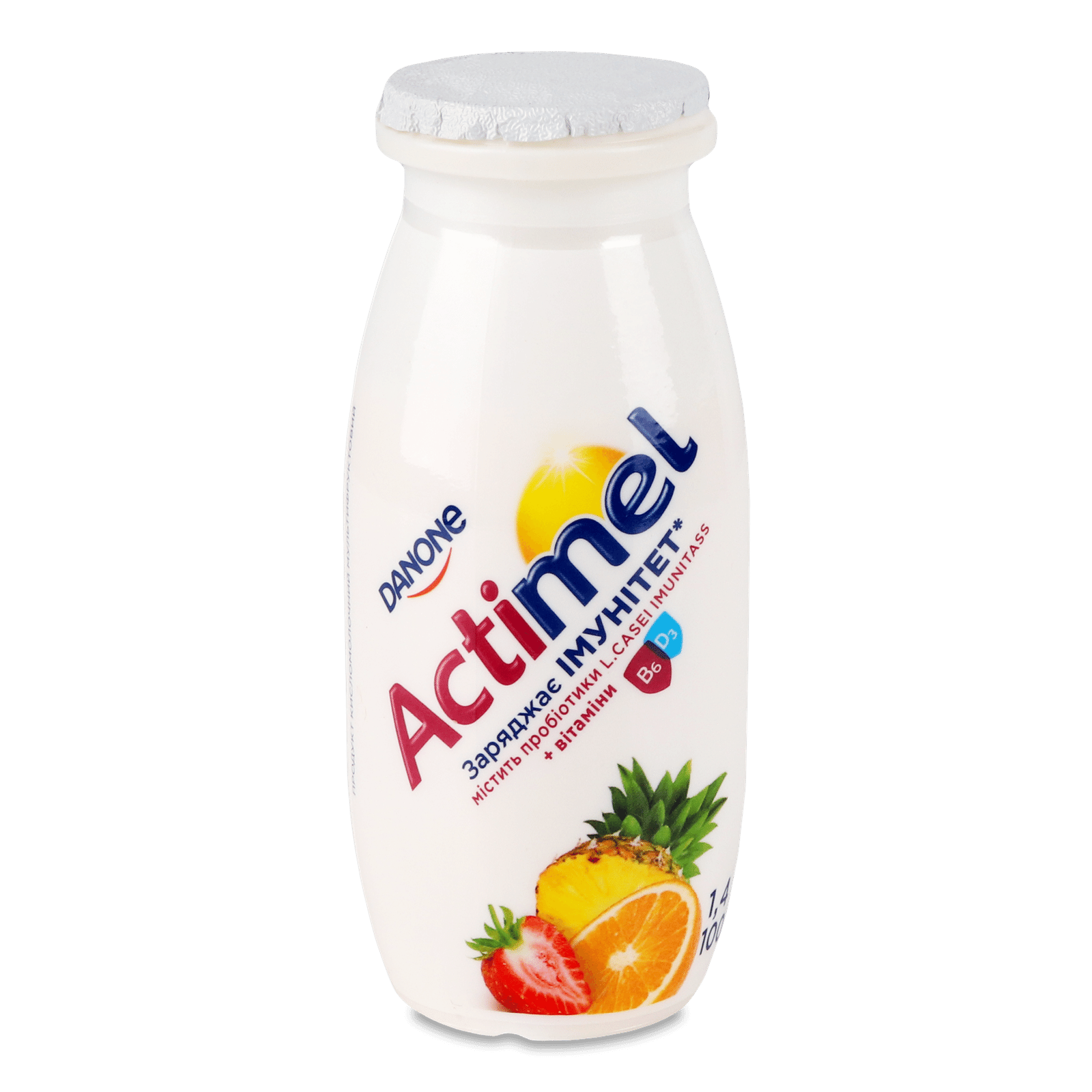 Продукт кисломолочний Actimel мультифрукт 1,4% пляшка - 1
