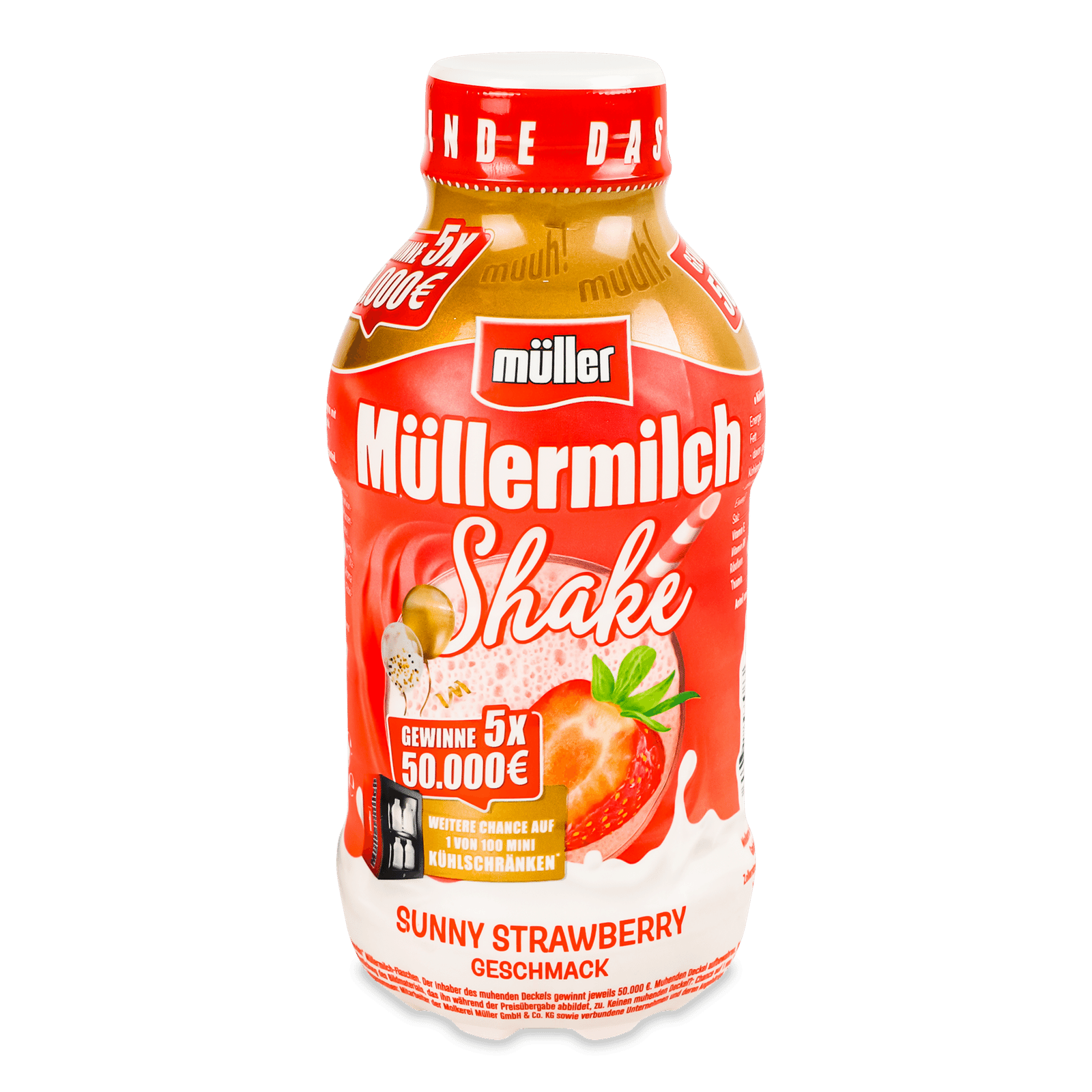 Напій молочний Mullermilch Шейк сонячна полуниця 3,5% - 1