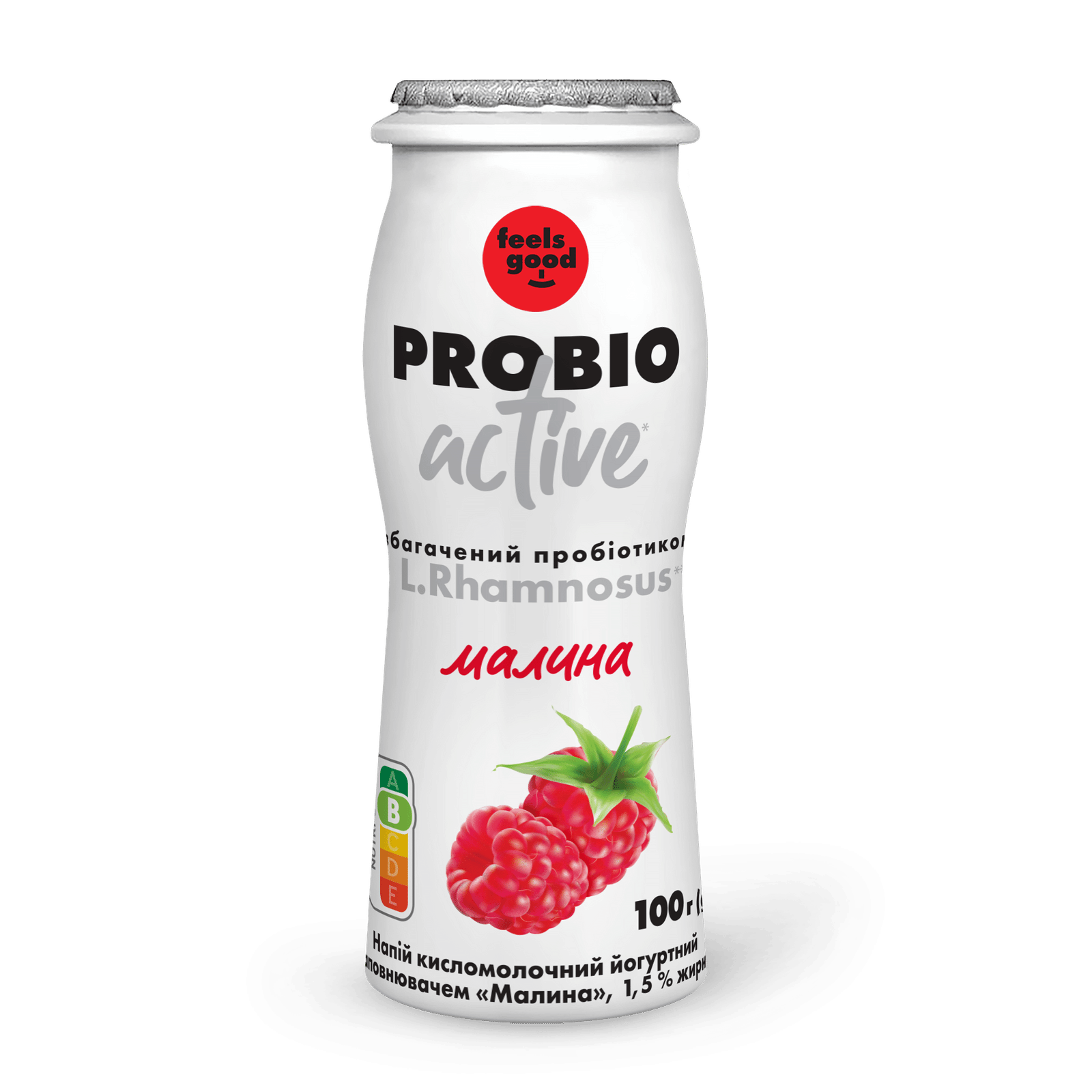 Напій йогуртовий Feels good Probio Active малина 1,5% - 1