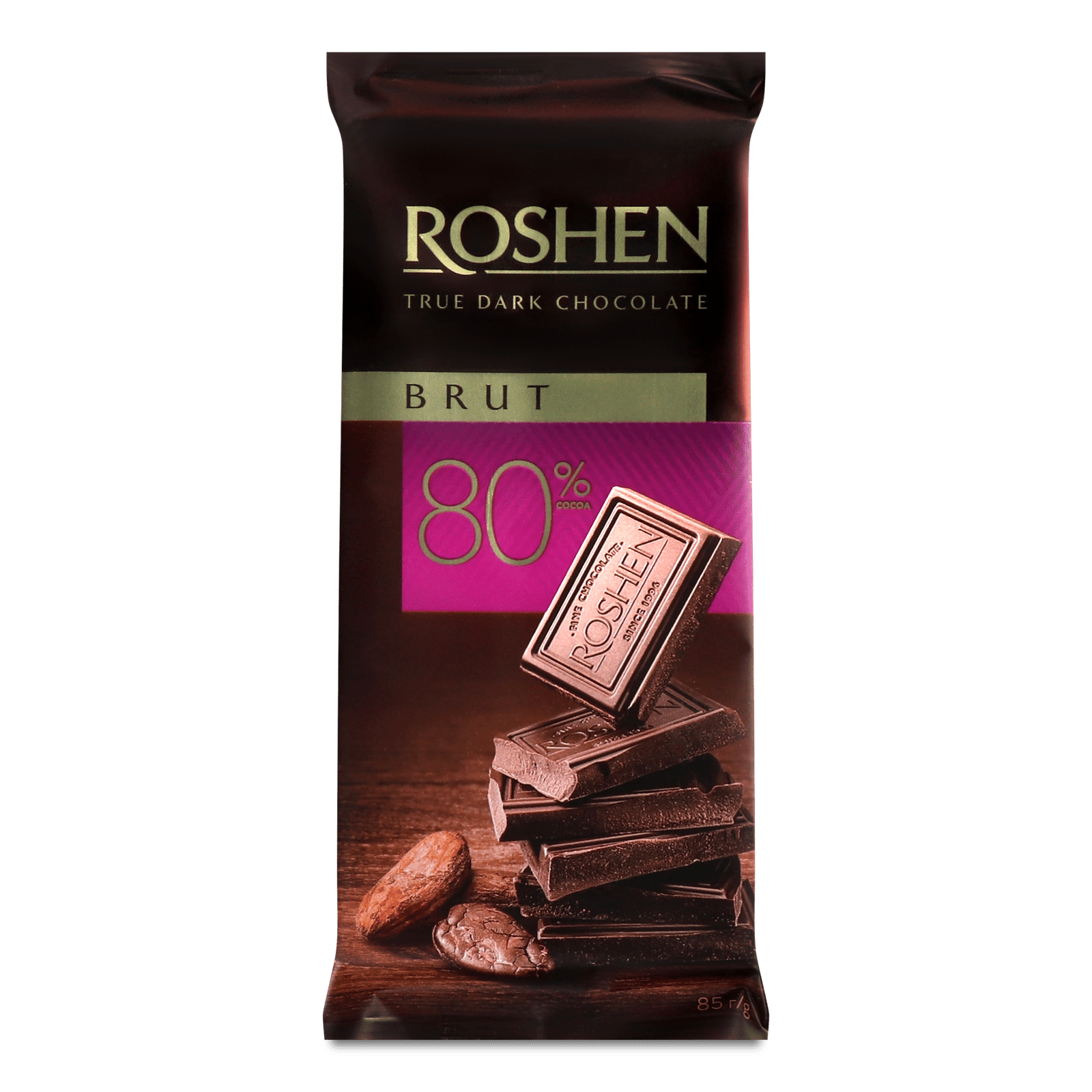 Шоколад чорний Roshen Brut 80% - 1