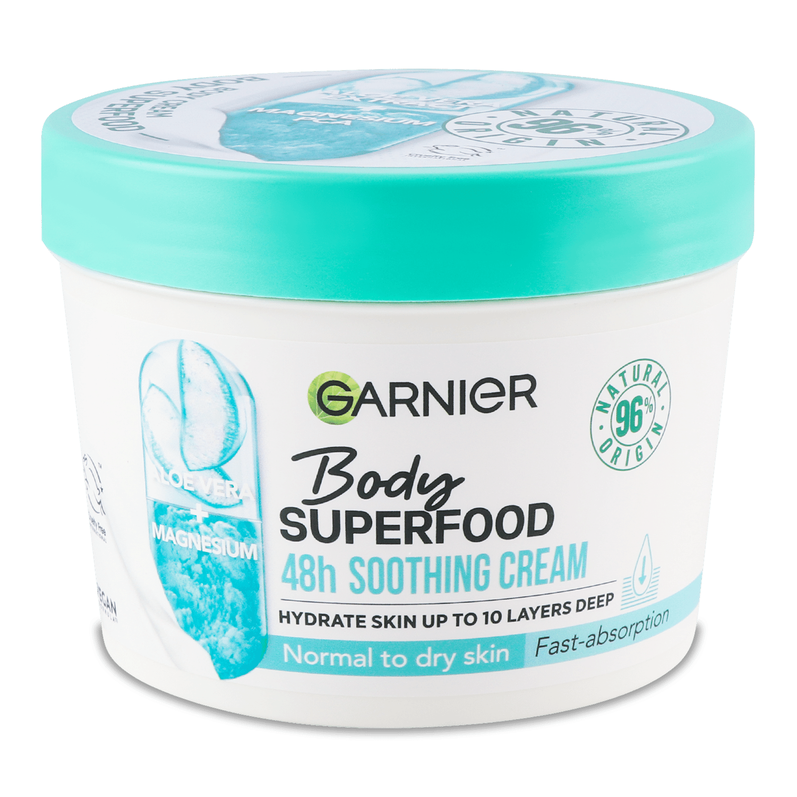 Крем Garnier Body Superfood алое для нормальної та сухої шкіри - 1