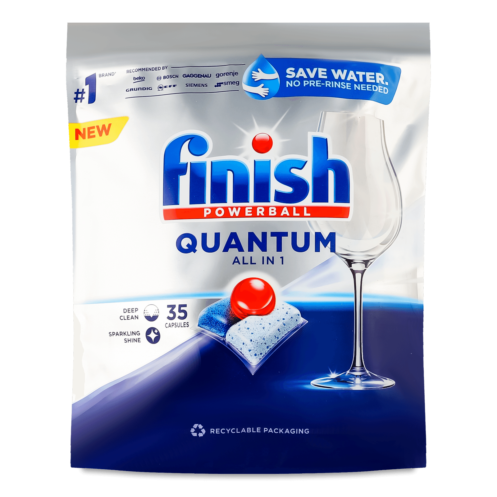 Таблетки для посудомийних машин Finish Quantum All in 1 - 1