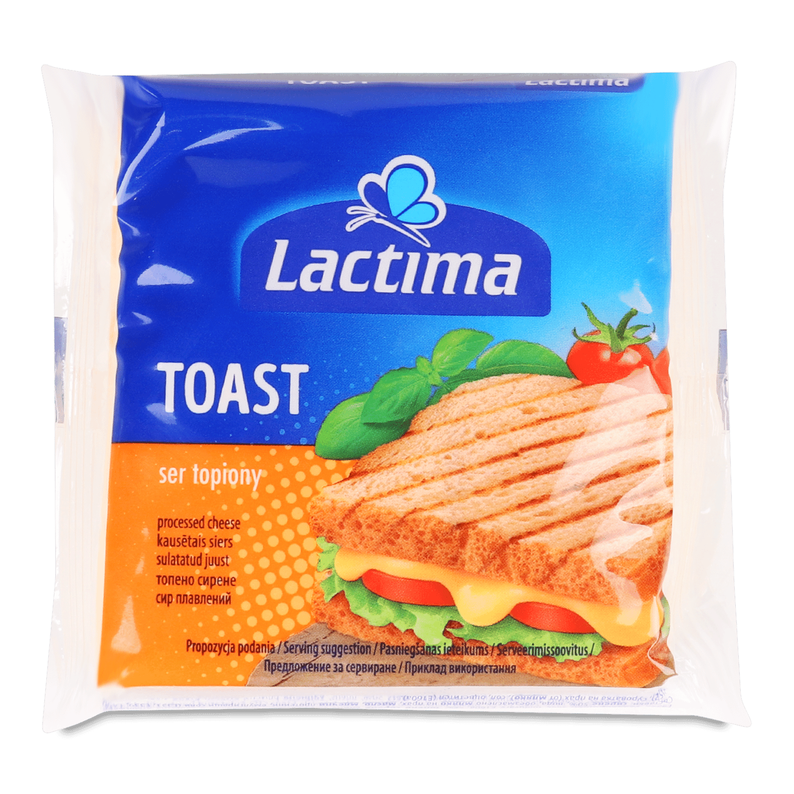 Сир плавлений Lactima тостовий 35% скибочками - 1