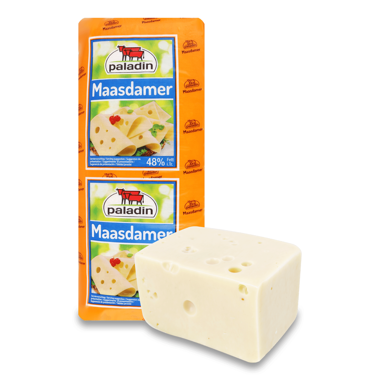 Сир Paladin «Маасдам» 48% з коров'ячого молока - 1