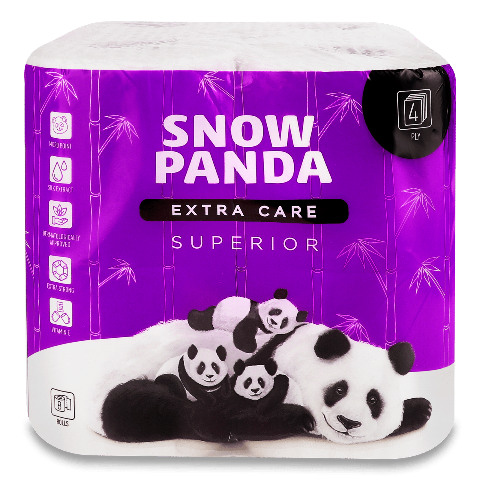 Папір туалетний «Сніжна панда» Extra Care Superior - 1