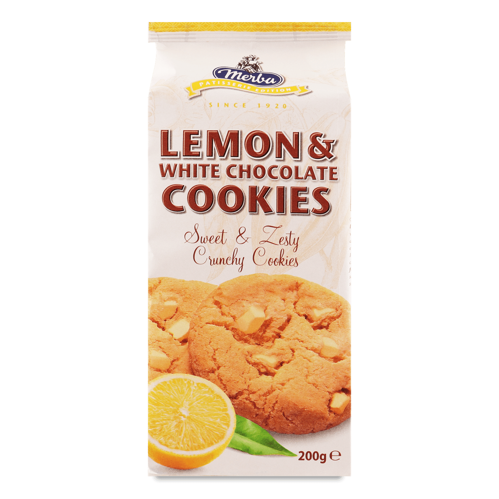Печиво Merba з білим шоколадом і смаком лимона - 1