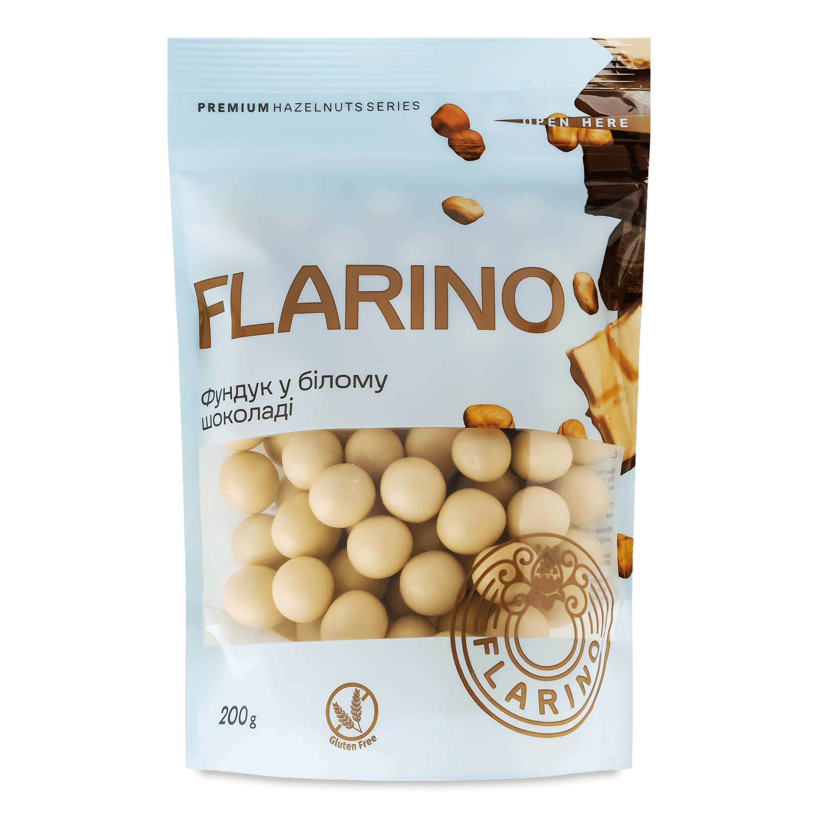 Фундук Flarino смажений у білому шоколаді - 1