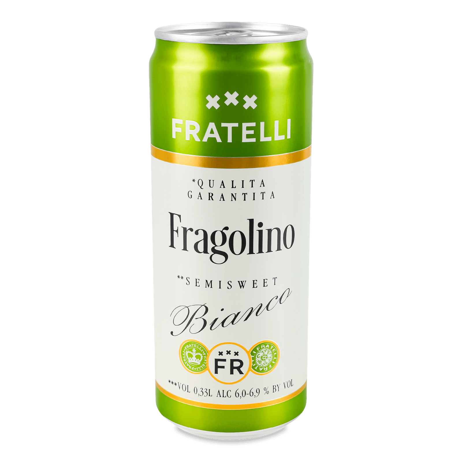 Напій винний Fratelli Fragolino Bianco слабоалкогольний з/б - 1