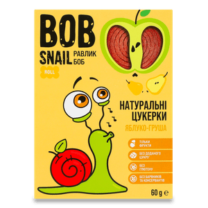 Цукерки Bob Snail натуральні яблучно-грушеві