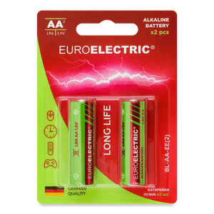 Батарейки лужні Euroelectric  АА 1.5V LR6 2 шт./уп.