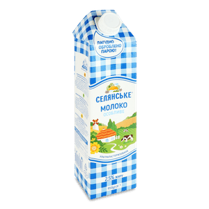 Молоко ультрапастеризоване «Селянське» особливе 2,5%