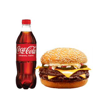 Разом смачніше "Дабл чізбургер та Coca-Cola"
