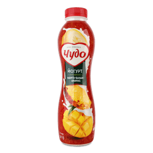 Йогурт «Чудо» «Манго-банан-ананас» 2,5% пляшка