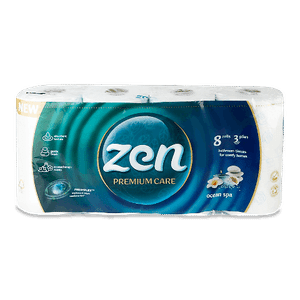 Папір туалетний Zen Premium Care Ocean Spa 3-шаров