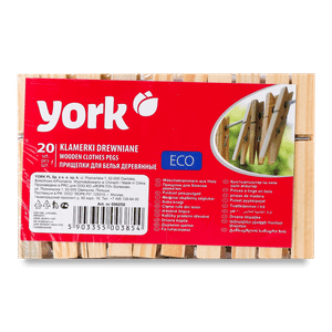Прищіпки для білизни York ECO дерев'яні