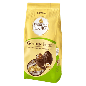 Цукерки Ferrero Rocher Golden Eggs з фундуком з молочного шоколаду
