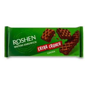 Вафлі Roshen Wafers Sandwich Extra Crunch Cocoa