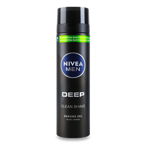Гель для гоління Nivea Men Deep Clean Shave з вугіллям