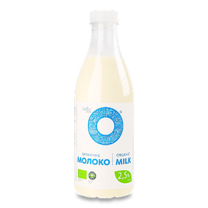 Молоко пастеризоване Organic Milk органічне 2,5% пляшка