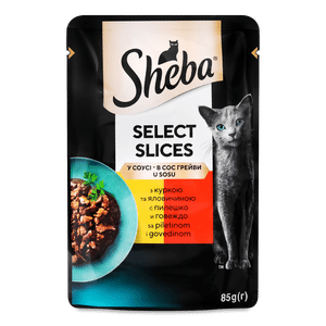 Корм для котів Sheba Black&Gold курка-яловичина в соусі