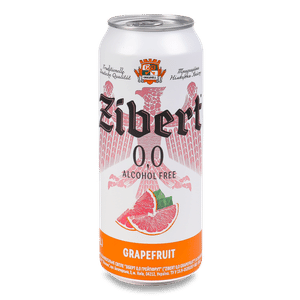 Пиво Zibert Grapefruit світле нефільтроване безалкогольне з/б