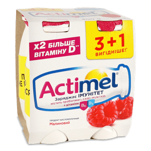 Продукт кисломолочний Actimel малина 1,4% пл