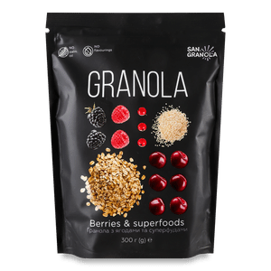 Гранола San Granola з ягодами та суперфудами