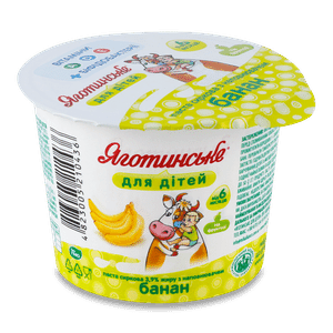 Паста сиркова Яготинське для дітей банан 3,9%