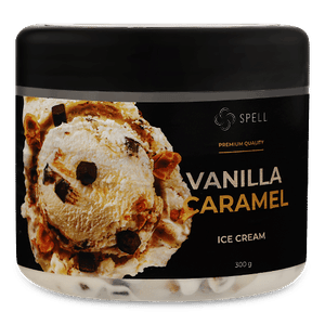 Морозиво Spell з білим шоколадом, шматочками брауні, солоною карамеллю та фундуком