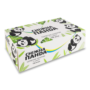 Серветки паперові «Сніжна панда» 2-шарові